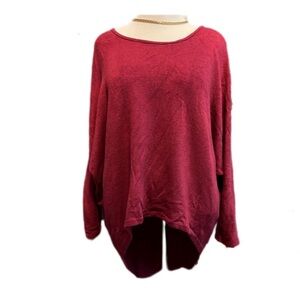 NEW Apparel America oversized sweater, high low, round neck, dolman sleeves NWT